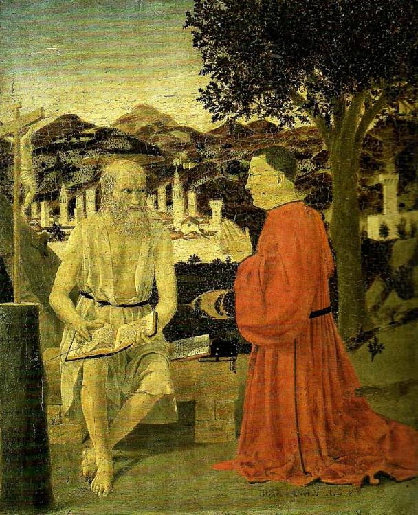Piero della Francesca saint jerome and a worshipper china oil painting image
